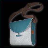 ledertasche petrol