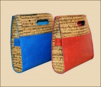 clutchbagg mit leder und korkk