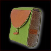 juwel wollfilz-ledertasche grün