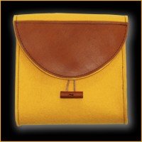 juwel wollfilz-ledertasche gelb