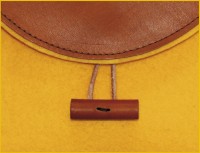 juwel wollfilz-ledertasche gelb