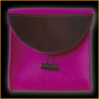 juwel wollfilz-ledertasche violett