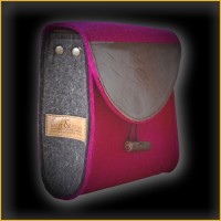juwel wollfilz-ledertasche violett