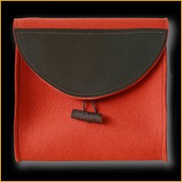 juwel wollfilz-ledertasche orange