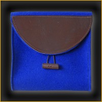 juwel wollfilz-ledertasche blau